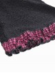 Dark Gothic Style Turtleneck Wool Hollow Trumpet Sleeves Black And Pink Plaid Lace Shawl