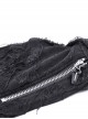 Gothic Style Dark Hollow Spider Web Gauze Irregular Trumpet Sleeves Black Hooded Shawl