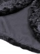 Dark Gothic Style Plush Bear Ears Metal Buckle Design Warm Windproof Black Hooded Short Cape