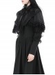 Dark Gothic Style Elegant Exquisite Palace Style Lace Splicing Bowknot Decorated Black Short Cape