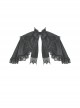 Dark Gothic Style Elegant Exquisite Palace Style Lace Splicing Bowknot Decorated Black Short Cape
