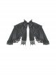 Dark Gothic Style Elegant Exquisite Palace Style Lace Splicing Bowknot Decorated Black Short Cape