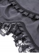 Dark Gothic Style Elegant Exquisite Palace Style Lace Splicing Bowknot Decorated Black Short Cape