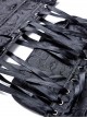 Gothic Style Victorian Vintage Black Dark Pattern Lace Ruffle Five Button Waist Shaping Corset