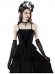 Gothic Style Gorgeous Retro Velvet Strap Lace Fishtail Hem Black Tight Suspender Corset Top