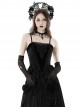 Gothic Style Gorgeous Retro Velvet Strap Lace Fishtail Hem Black Tight Suspender Corset Top