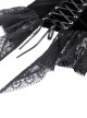 Gothic Style Gorgeous Retro Velvet Strap Lace Fishtail Hem Black Tight Suspender Corset Top
