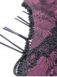 Gothic Style Palace Retro Embroidery Lace Decoration Both Sides Sexy Hollow Straps Purple Gorgeous Corset