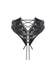 Punk Style Motorcycle Shiny PU Leather Cross Strap Silver Metal Round Rivets Decorated Black Tight Belt