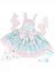 Star Gummy Series Cute Cartoon Sanrio Animal Stripe Print Bowknot Soft Girl Sweet Lolita Suspender Dress Crossbody Bag Socks Set