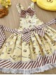 Star Gummy Series Cute Cartoon Sanrio Animal Stripe Print Bowknot Soft Girl Sweet Lolita Suspender Dress Crossbody Bag Socks Set