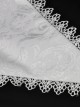 Gothic Style White Inverted Triangle Shawl Cross Lace Decoration Elegant Black Long Sleeve Dress