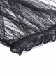 Gothic Style Elegant Velvet Metal Moon Shaped Pendant Black Halter Neck Strap Sleeves Dress