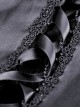 Gothic Style Gorgeous Beaded Tulle Lace Strapped Black Retro Palace Tube Top Tight Dress