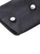Gothic Style White Chinese Cheongsam Collar Retro Gigot Sleeves Black Elegant Long Sleeves Dress