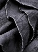 Dark Gothic Style Lace Stand Up Collar Sweet Ruffled Classic Black Slim Long Sleeves Dress