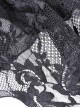 Gothic Style Stand Up Collar Lace Stitching Hollow Off Shoulder Black Trumpet Long Sleeves Dress