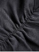 Gothic Style Exquisite Lapel Chest Hollow Silver Star Pendant Waist Strap Black Puff Sleeve Dress
