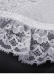 Gothic Style Cute White Lace Splicing Neckline Retro Puff Sleeves Black Exquisite Doll Dress