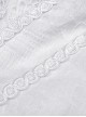 Gothic Style Elegant Square Collar Pearl Cross Embellished Backless Lace Suspender White Cotton Short Dress