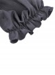 Gothic Style Lapel Halterneck Ribbon Straps Embroidered Lace Splicing Hem Sexy Off Shoulder Black Dress