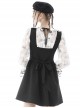 Gothic Style Sweet Lace Heart Shape Hollow Strap Black Daily Suspender Doll Dress