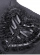 Gothic Style Sweet Lace Heart Shape Hollow Strap Black Daily Suspender Doll Dress