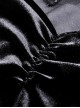 Gothic Style Elegant Stand Collar Lace Luxury Velvet Black Long Trumpet Sleeves Slim Dress