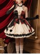 Fools Crowned Series Quirky Funny Cirque Clown Element Red Black Sweet Lolita Bandeau Halter Neck Sling Sleeveless Dress