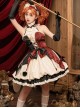 Fools Crowned Series Quirky Funny Cirque Clown Element Red Black Sweet Lolita Bandeau Halter Neck Sling Sleeveless Dress