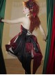 Fools Crowned Series Quirky Funny Cirque Clown Element Red Black Sweet Lolita Bandeau Halter Neck Sling Sleeveless Dress