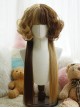 Versatile Two Color Splicing Curly Jellyfish Head Long Straight Hair Cute Sweet Lolita Full Head Wig