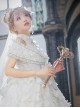 Helena Dawn Series Gorgeous Snowflake Heart Shape Gemstone Crown Classic Lolita Golden Magical Scepter