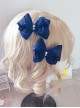 Elegant Handmade Versatile Navy Blue Lace Butterfly Dark Pattern Pearl Classic Lolita Accessory Hairpin