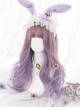 Flower Box Series Elegant Tapioca Purple Gradient Flat Bangs Long Curly Hair Sweet Lolita Full Head Wig