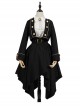 Tomorrow Pledge Series Exquisite Black College Style Military Uniform School Lolita Long Sleeve Shirt Skirt Coat Set