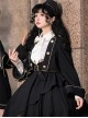 Tomorrow Pledge Series Exquisite Black College Style Military Uniform School Lolita Long Sleeve Shirt Skirt Coat Set