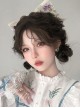 Girly Lively Fluffy Wool Curly Air Bangs Long Hair Dark Brown Daily Versatile Sweet Lolita Full Head Wig
