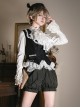 Night Banquet Series Black White Juvenile Temperament Palace Style Waiter Butler Ouji Fashion Shirt Vest Pumpkin Pants Set