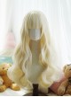 Big Land Series Multicolor Daily Versatile Commute Elegant Flat Bangs Long Curly Hair Classic Lolita Full Head Wig