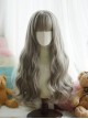 Big Land Series Multicolor Daily Versatile Commute Elegant Flat Bangs Long Curly Hair Classic Lolita Full Head Wig