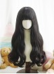 Big Land Series Multicolor Daily Versatile Commute Elegant Flat Bangs Long Curly Hair Classic Lolita Full Head Wig
