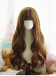 Big Land Series Multicolor Daily Versatile Commute Elegant Flat Bangs Long Curly Hair Classic Lolita Full Head Wig