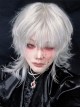 Silver Moonlight New Chinese Style Mullet Head Wolf Tail Handsome Boy Medium Long Hair Ouji Fashion Full Head Wig