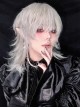 Silver Moonlight New Chinese Style Mullet Head Wolf Tail Handsome Boy Medium Long Hair Ouji Fashion Full Head Wig