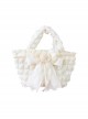 Milk Puff Soft Bubble Clouds Polychromatic Ruffles Bowknot Versatile Daily Lady Sweet Lolita Handbag