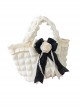 Milk Puff Soft Bubble Clouds Polychromatic Ruffles Bowknot Versatile Daily Lady Sweet Lolita Handbag