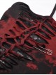 Punk Style Rock Cool Irregular Torn Mesh Hem Sexy Black And Red Tie-Dye Suspender Dress