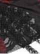 Punk Style Rock Cool Irregular Torn Mesh Hem Sexy Black And Red Tie-Dye Suspender Dress