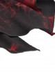 Punk Style Rock Cool Irregular Torn Mesh Hem Sexy Black And Red Tie-Dye Suspender Dress